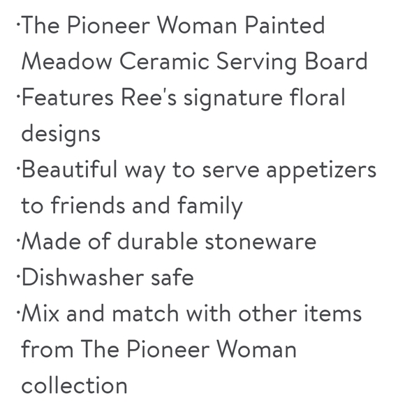 ❤️ New Pioneer Woman Painted Meadow Serving Board - Picture 6 of 7